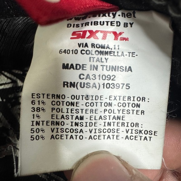 Energie Years Size 10 Black Pinstripe Blazer Jacket Silver Lined Club New York - Picture 4 of 9